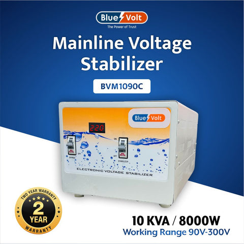 BVM1090C 10KVA 8000W 90V-300V With Changeover MCB/Powers Copper Wound