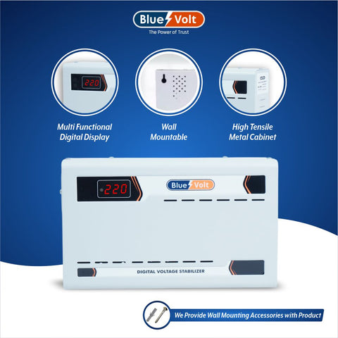 BV430 4KVA 130V-280V Digital Voltage Stabilizer For Upto 1.5 ton AC